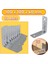 10 Adet Mobilya Dolap Duvar Sabitleme Metal Köşebent 100X100X40 mm Bağlantı Aparatı L Demiri Gönye M 6