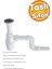 Güçlü 1 Kalite Taslı Lavabo Evye Sifonu Lavabo Evye Gider Borusu Lavabo Sifonu Tr 1