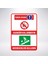 Yangın Anında Asansör Kullanmayınız 21X35 Arkası Sticker 1