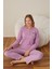 Kadın Pamuk'lu Düğme Yaka Raporlu Interlok Kışlık Pijama Takımı 05002 - 1 Adet 3
