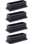 50X120 mm Plastik Dikdörtgen Içe Geçme Profil Tapası (Kutu) (4 Adet) Siyah 1