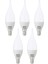 5 Adet 5W E14 Ampul Kırık Beyaz Buji Ampul Mum Ampul Ince Duylu Ampul Avize Ampul Gün Işığı E14 LED 1