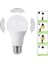 Sensörlü LED Ampül Hareket Algılayıcılı E27 Duy 10W 2000 Lümen Hareket Sensörlü LED Lamba Işık Tekli 2