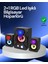 Resveq Rgb LED Işıklı 2.1 USB Oyun Hoparlörü Derin Bas ve Net Ses 1