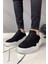 ZRC037 Bağcıklı Tarz Erkek Spor Sneaker Siyah Süet 2