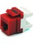 Cat6 - 10 Adet 250MHZ Kırmızı Beyaz Keystone Jac 1