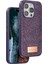 iPhone 15 Pro Bright Simli Kapak - Derin Mor 1
