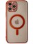 iPhone 12 Pro Kılıf Magneticsafe Lazer Silikon - Kırmızı 3