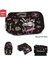 Miniso Kuromi Schoolbag Öğrencileri Kawaii Çift Katmanlı Kalem Çantası Büyük Kapasite Gündelik Sırt Çantası Karikatür Baskı Poşeti Renk: Clear (Yurt Dışından) 1