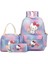 3pcs/set Hello Kitty Baskı Öğrenci Erkek Kız Okul Çantası Renkli Sırt Çantası Öğle Yemeği Çantası Çocuklar Genç Karikatür Okulu Bookba Renk: Resimle Aynı (Yurt Dışından) 1