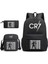 3pcs Basit Hafif Sırt Çantaları Cr7 Sports Sıradan Seyahat Açık Sırt Çantaları Gençler Dizüstü Bilgisayar Mochilas Sac A Dos Renk: Resim Renk (Yurt Dışından) 1