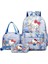 3pcs/set Hello Kitty Baskı Öğrenci Erkek Kız Okul Çantası Renkli Sırt Çantası Öğle Yemeği Çantası Çocuklar Genç Karikatür Okulu Bookba Renk: Resimle Aynı (Yurt Dışından) 1