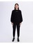 Authentic Angely Kadın Siyah Comfort Fit Sweatshirt 4