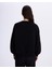 Authentic Angely Kadın Siyah Comfort Fit Sweatshirt 6