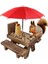 Sincap Besleyici Piknik Masası Şemsiye, Ahşap Sincap Besleyicileri Dışarı, Sevimli Sincap Besleyici+Katı Yapı B (Yurt Dışından) 4