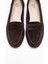 F02 Kahve Süet Hakiki Deri Kadın Loafer Ayakkabı 6