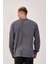 %100 Pamuk Erkek Bisiklet Yaka Oversize Fitilli Kumaş Uzun Kol Sweatshirt 2