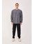 %100 Pamuk Erkek Bisiklet Yaka Oversize Fitilli Kumaş Uzun Kol Sweatshirt 7