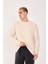 %100 Pamuk Erkek Bisiklet Yaka Oversize Fitilli Kumaş Uzun Kol Sweatshirt 3
