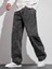 Erkek Baggy Fit Asit Yıkama Jean Kot Pantolon 1