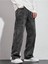 Erkek Baggy Fit Asit Yıkama Jean Kot Pantolon 2