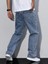 Erkek Baggy Fit Asit Yıkama Jean Kot Pantolon 2
