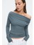 Füme Kadın Off Shoulder Uzun Kollu Bluz MG2567 2