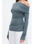 Füme Kadın Off Shoulder Uzun Kollu Bluz MG2567 3