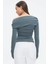 Füme Kadın Off Shoulder Uzun Kollu Bluz MG2567 5