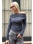 Füme Kadın Off Shoulder Uzun Kollu Bluz MG2567 6