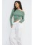 Haki Kadın Off Shoulder Uzun Kollu Bluz MG2567 2