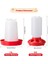Üst Dolduran Civciv Besleyici ve Waterer Kit, Civciv Besleyici ve Waterer 3 Tems ile Civcivler Için Ayarlanabilir Bacaklar Kırmızı (Yurt Dışından) 4