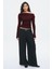 Bordo Kadın Off Shoulder Uzun Kollu Bluz MG2567 2