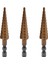 3pcs 1/4 Inç Hex Shank Hss Yüksek Hızlı Çelik Titanyum Kaplamalı Adım Matkap Bit 3-13MM (Yurt Dışından) 1