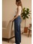 Kadın Palazzo Yüksek Bel Cotton Jean Pantolon 5