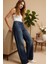Kadın Palazzo Yüksek Bel Cotton Jean Pantolon 7