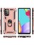 Samsung Galaxy A52 Kılıf Sofya Yüzüklü Silikon Kapak - Rose 3