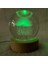 1205 Yağmur Bulut Temalı Oval Ahşap Kaideli LED Işıklı Cam Küre / 6 cm 5