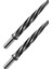 2pcs 5/8 Inç Spiral Flüt Raybası 1/2 Inç Şaft M2 Hss Köprüsü/inşaat Raybası Taperçik Kilki Matkap Bit (Yurt Dışından) 1