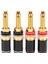 4pcs Hıfı Hoparlör Terminal Bağlama Postu Pure Bakır Altın Kaplama Amplifikatör Konektörü Dişi Muz Jack Fişi (Yurt Dışından) 1