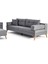 Zeri Modüler Yataklı Koltuk Takımı & 2 Adet Üçlü Kanepe & Puflu Köşe Takımı (3+3) - Koyu Gri - 106 6