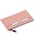 Hakiki Deri Fermuarlı Unisex Kartlık - Pudra 3