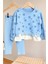Yıldız Baskılı Kız Çocuk 2 Li takım - Mavi 1