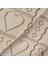 Soft Kalp Desenli Tirko Koltuk Şalı - Bej - 120X160 cm 2