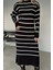 Çizgili Triko Elbise 3