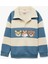 Uzun Kollu Hayvanlar Baskılı Polo Yaka Sweatshirt 1