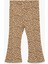 Leopar Desenli Beli Lastikli Pamuklu Ispanyol Paça Tayt 1
