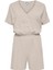 Onlsıesta S/s Lınen Bl Playsuıt Pnt Kadın Bej Tulum - 15322849 1