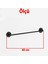 Siyah Metal Uzun Havluluk 40 cm Duvara Monte Vidalı Lüks Banyo Havlu Askılığı Modern Mat Tasarım 3