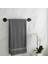 Siyah Metal Uzun Havluluk 40 cm Duvara Monte Vidalı Lüks Banyo Havlu Askılığı Modern Mat Tasarım 4